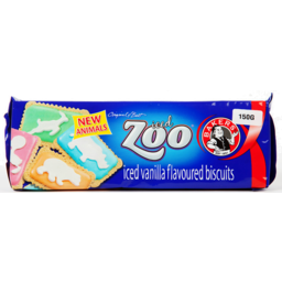 Photo of Bakers Iced Zoo Vanilla Flavoured Biscuits