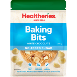 Photo of Healtheries White Chocolate No-Added Sugar Baking Bits 200g 