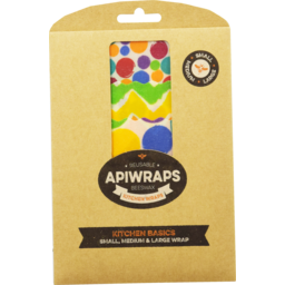Photo of Apiwraps Reusable Beeswax Kitchen Wraps 3pk