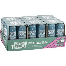 Photo of Mountain Goat Pink Gin & Soda 4x6 X Can