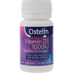 Photo of Ostelin Vitain D3 1000iu Capsules 60 Pack 58ml