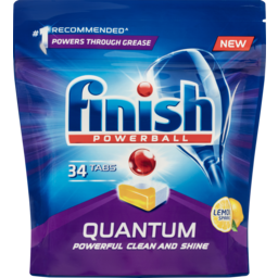 Photo of Finish Powerball Quantum Dishwasher Tablets Lemon 34 Pack 