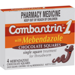 Photo of Combantrin-1 Threadworm Chocolate Squares 4 Pack 100mg