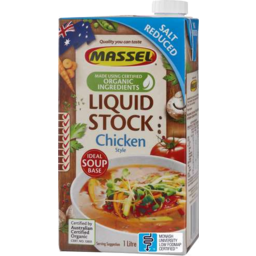 Photo of Massel Stock Chicken Salt Reduced Organic 1lt