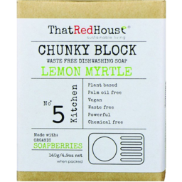 Photo of That Red House CHUNKY BLOCK Dishwashing Soap – Lemon Myrtle
