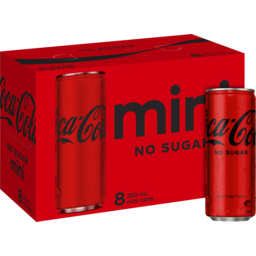 Photo of Coca-Cola Zero Coca-Cola No Sugar Soft Drink Multipack Mini Cans