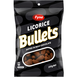 Photo of Fyna Milk Chocolate Licorice Bullets