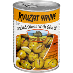 Photo of Kvuzat Yavne Olives Cracked In Olive Oil Spicy