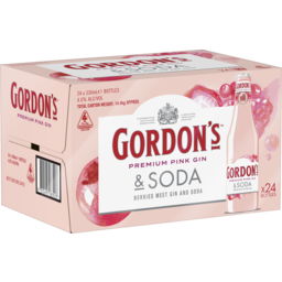 Photo of Gordon's Pink Gin & Soda Stubbies