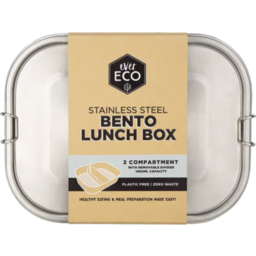 Photo of Ever Eco Bento Lunch Box - Stainless Steel (2 compartment)