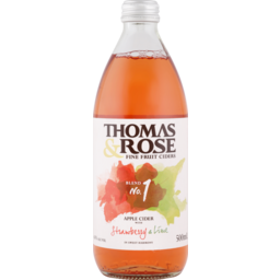 Photo of Thomas & Rose Strawberry & Lime Cider 500ml