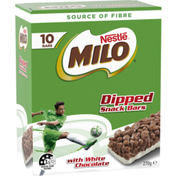 Photo of Nestle Milo Snack Bars Dipped White Choc X10