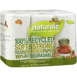 Photo of Naturale 100% Recycled White Toilet Tissue 12pk
