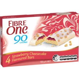 Photo of Fibre One 90 Calorie Strawberry Cheesecake Flavoured Bars 4 Pack 100g