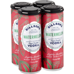 Photo of Billson's Vodka With Watermelon 4 X 355ml 4.0x355ml