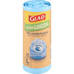 Photo of Glad To Be Green 50% Ocean Bound Plastic Recycl Bags Large 20