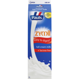Photo of Pauls Zymil Lactose Free Full Cream Fresh Milk 1l
