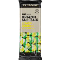 Photo of Trade Aid Fair Trade Chocolate Organic Milk Lemon Crunch 40% Cocoa