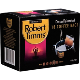 Photo of Robert Timms Coffee Bags Decaf 18's
