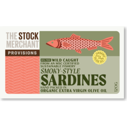 Photo of THE STOCK MERCHANT Smoked Sardines In Evoo