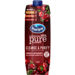 Photo of Ocean Spray Pure Cranberry Juice Unsweetened 1lt