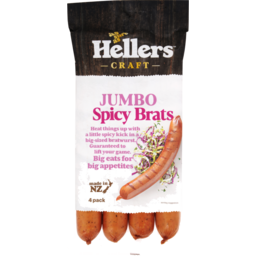 Photo of Hellers Bratwurst Spicy 4 Pack