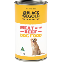 Photo of Black & Gold Dog Food Meat With Beef 1.2kg