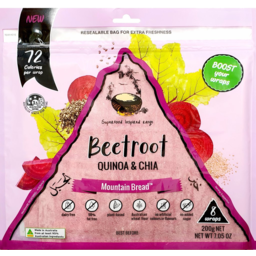 Photo of MOUNTAIN BREAD Beetroot Quinoa Chia Wraps