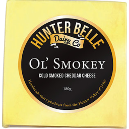 Photo of Cheese - Cheddar Hunter Belle Dairy Co Ol Smokey 180gm