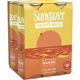 Photo of Sungazer Fruity Beer Mango Can 4 X 300ml 