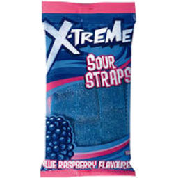 Photo of X-Treme Sour Straps Blue Raspberry 160g 160g
