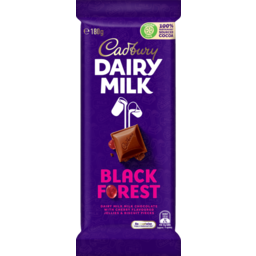 Photo of Cadbury Dairy Milk Black Forest Milk Chocolate Block 180g 180g