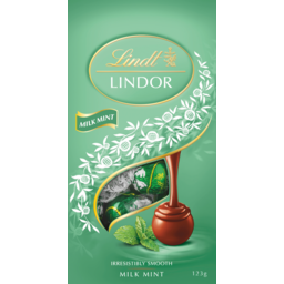 Photo of Lindt Lindor Milk Mint Chocolate Bag 123g 123g