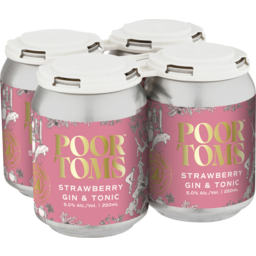 Photo of Poor Toms Strawberry Gin & Tonic 4.0x250ml