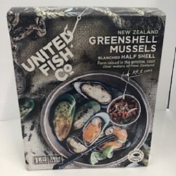 Photo of United Fish Co. New Zealand Green Shell Mussels Half Shell
