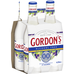 Photo of Gordon's 0.0 Alcohol Free Gin & Tonic with Lime 330ml 4pk