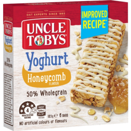 Photo of Uncle Tobys Yoghurt Topps Honeycomb Flavour uesli Bars 185g