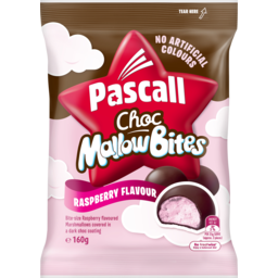 Photo of Pascall Choc Marshmallow Bites Raspberry Lollies 160g 160g