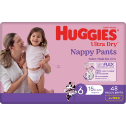 Photo of Huggies Ultra Dry Nappy Pants For Girls & Over Size 6 Jumbo 48 Pack