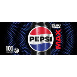 Photo of Pepsi Max No Sugar Soda 375ml x 10 Pack Cans