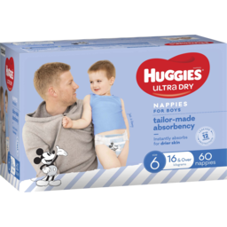 Photo of Huggies Ultra Dry Nappies Boys Size 6 (16+Kg) 60 Pack 