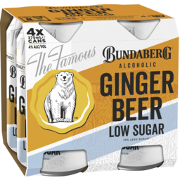 Photo of Bundaberg Alcoholic Ginger Beer Low Sugar Can