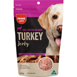 Photo of Prime Pantry Jerky Turkey Strips For Bigger Dogs 100% Australian Made 100g