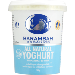 Photo of Barambah Organics Natural Yoghurt 500gm