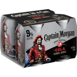 Photo of Captain Morgan & Cola 9% 4*250ml