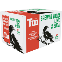 Photo of Tui 7% Vodka Lime & Soda 12x250ml Cans