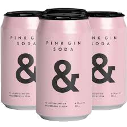 Photo of Ampersand Pink Gin Soda 4pk Cans 355ml