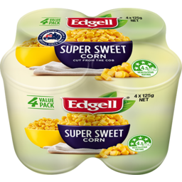 Photo of Edgell Super Sweet Corn Kernels Value Pack 4 X 125gm