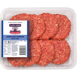 Photo of Slape & Sons Traditional Range Aussie Beef Burgers Value Pack 800g