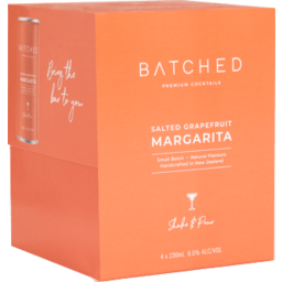 Photo of Batched Cocktails Salted Grapefruit Margarita 6% Can 4pk